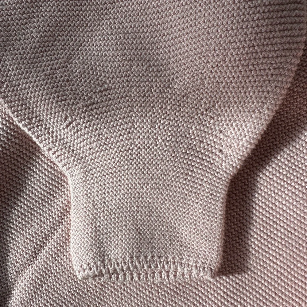 Uniqlo Dusty Pink Textured Knit Crewneck Sweater | Raglan Sleeve Pullover - Picture 7 of 10